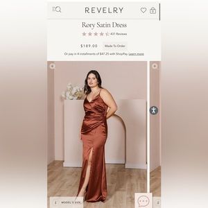 Revelry Rory Satin Regular Maxi